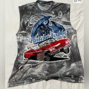 Graphic Men's Shirt - Black and Blue